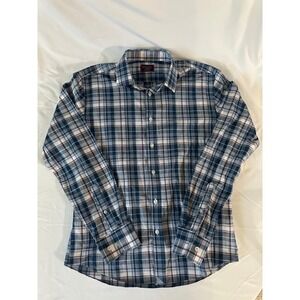 UNTUCKIT Slim Fit Wrinkle Free Plaid Button Down Shirt Medium